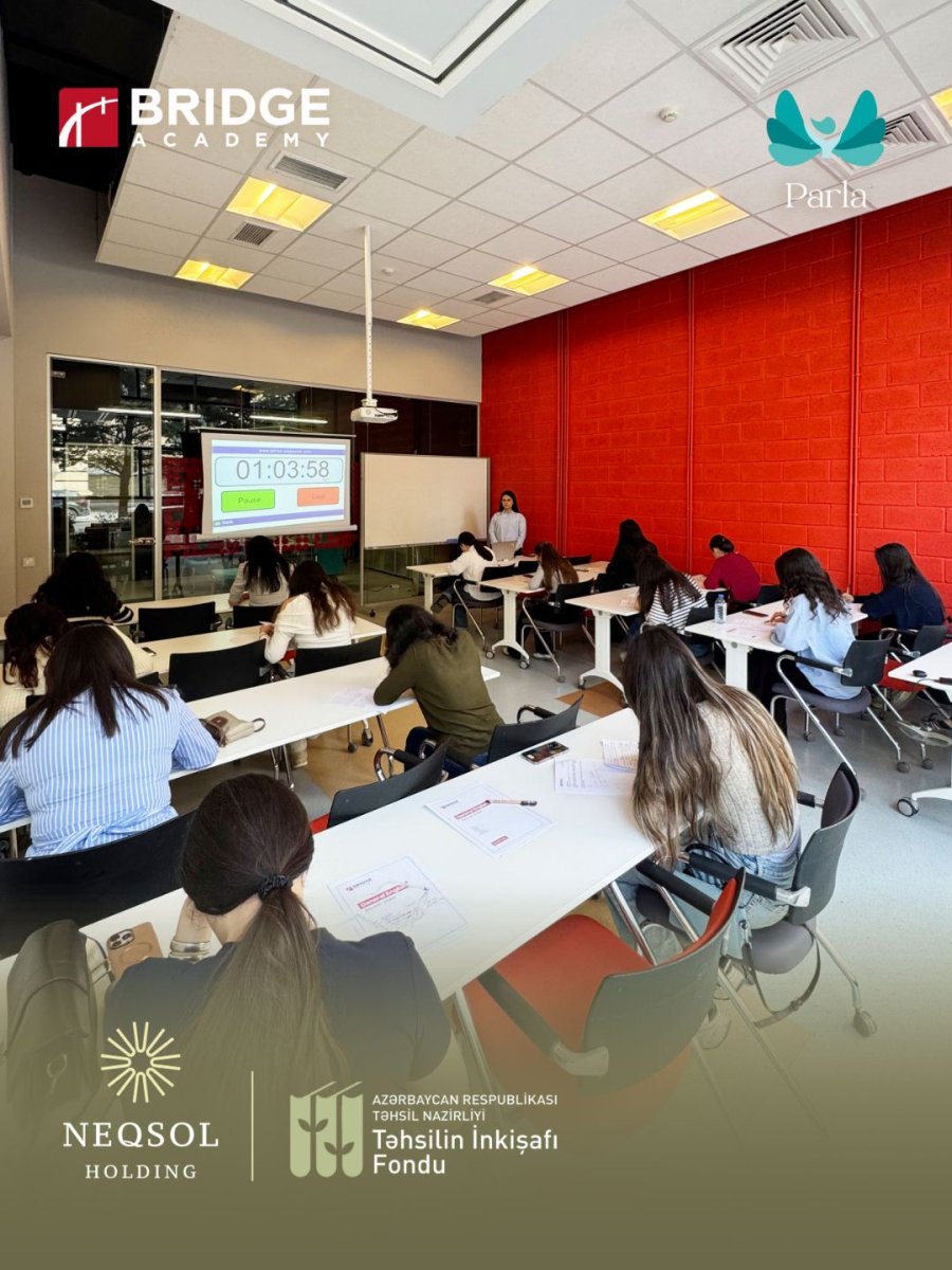 PARLA istirakcilari akademik ve pesekar inkisaf ucun dil bacariqlarini guclendirmek meqsedile ingilis dili uzre seviyye mueyyenlesdirme imtahanlarina baslayirlar